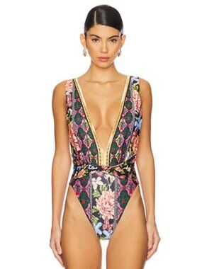 Revolve x Agua Bendita One Piece Swimsuit Ellis Size M NWT